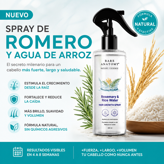 Spray de Romero y Agua de Arroz.