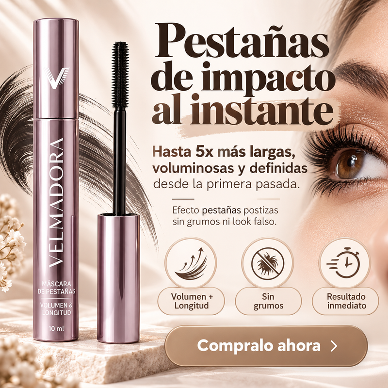 VelmDora - Máscara de Pestañas con Sérum.