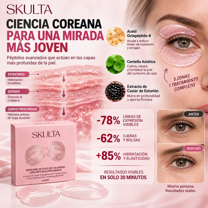 Mascarilla de Colágeno en Péptidos para Ojos