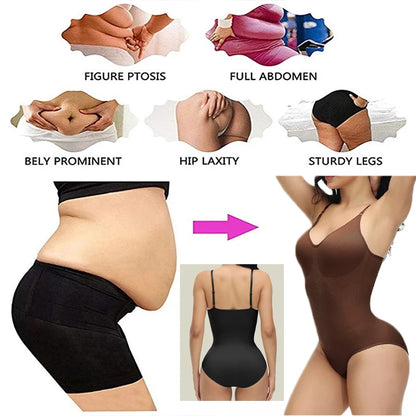 V-Hals Spaghetti Bodysuit
