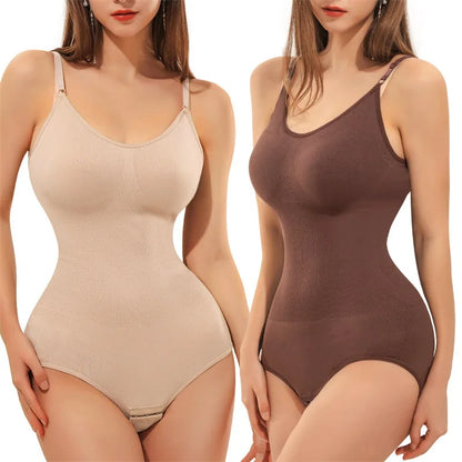 V-Hals Spaghetti Bodysuit